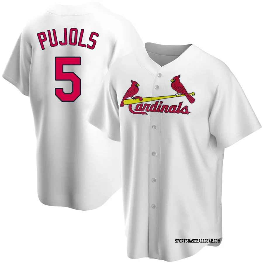 Albert Pujols Men's St. Louis Cardinals White Replica Home Jersey