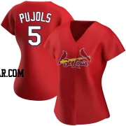 Albert Pujols Women's St. Louis Cardinals Red Authentic Alternate Jersey