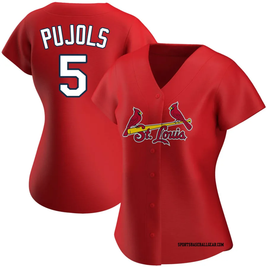 Albert Pujols Women's St. Louis Cardinals Red Authentic Alternate Jersey