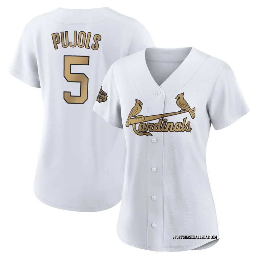 Albert Pujols Women's St. Louis Cardinals White Game Authentic 2022 All-Star Jersey