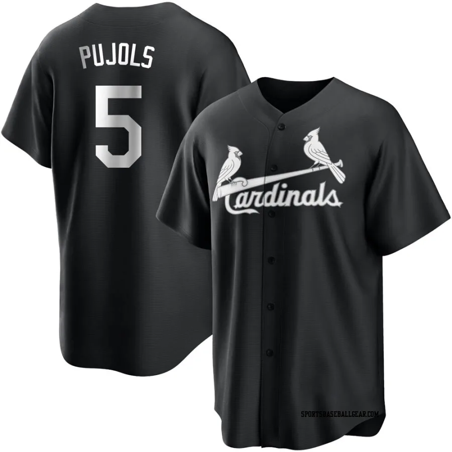 Albert Pujols Youth St. Louis Cardinals Black/White Replica Jersey