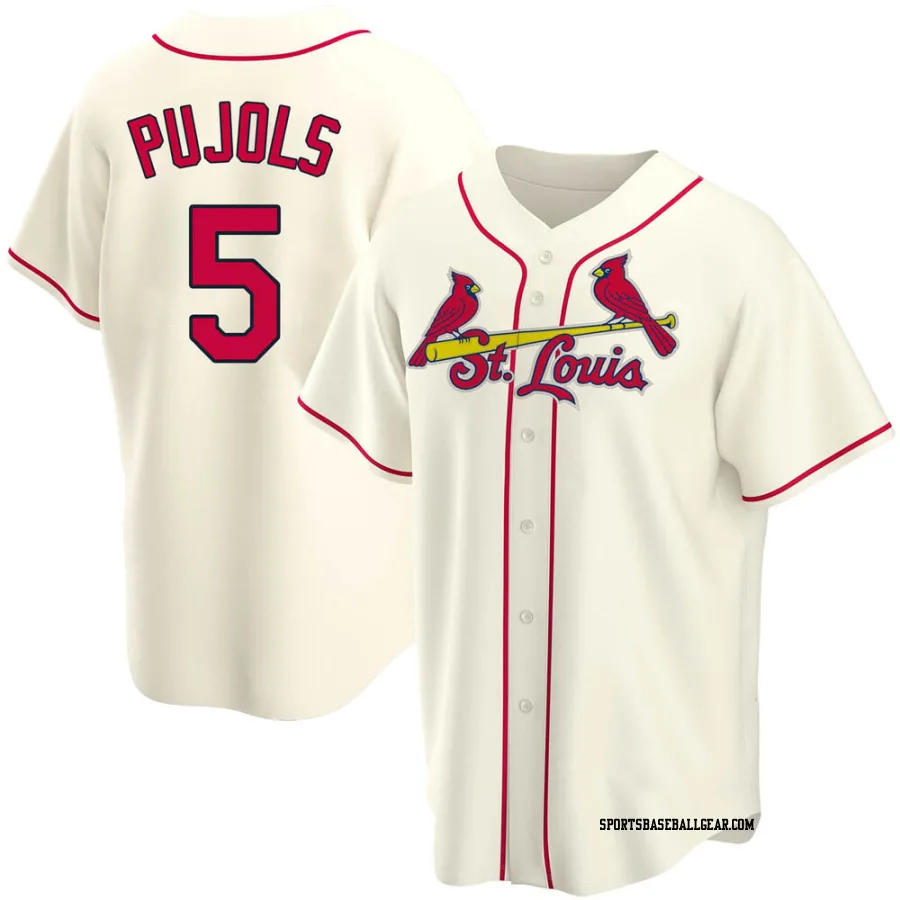 Albert Pujols Youth St. Louis Cardinals Cream Replica Alternate Jersey