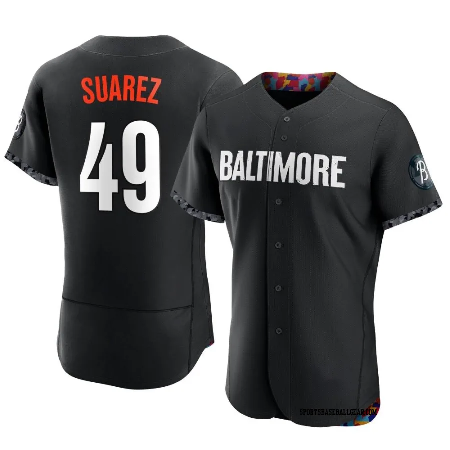 Albert Suarez Men's Baltimore Orioles Black Authentic 2023 City Connect Jersey