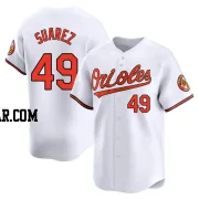 Albert Suarez Men's Baltimore Orioles White Limited Home Jersey