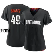 Albert Suarez Women's Baltimore Orioles Black Authentic 2023 City Connect Jersey