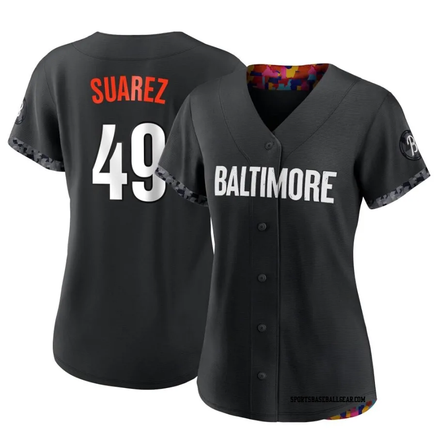 Albert Suarez Women's Baltimore Orioles Black Authentic 2023 City Connect Jersey