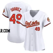 Albert Suarez Women's Baltimore Orioles White Limited Home Jersey