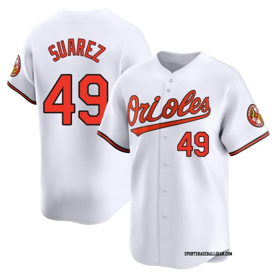 Albert Suarez Youth Baltimore Orioles White Limited Home Jersey