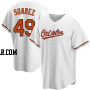 Albert Suarez Youth Baltimore Orioles White Replica Home Jersey