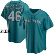 Alberto Rodriguez Men's Seattle Mariners Aqua Replica Alternate Jersey