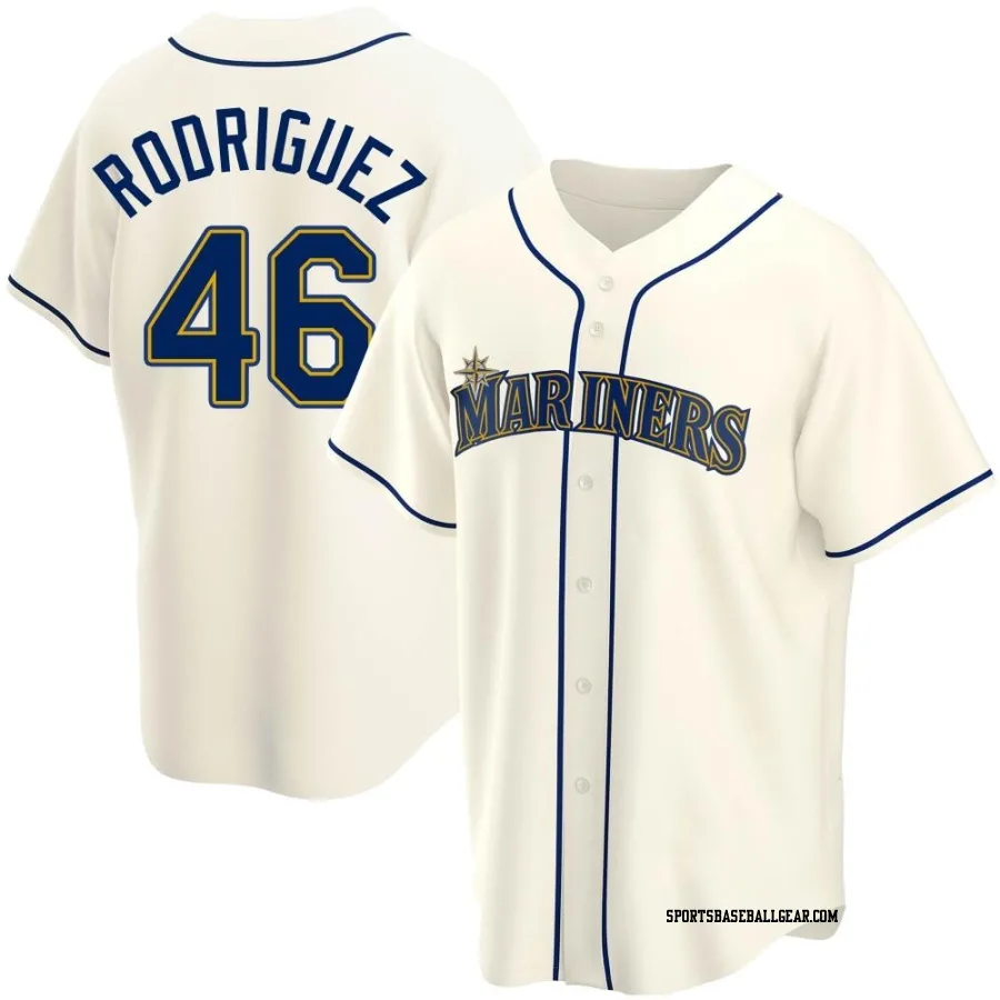 Alberto Rodriguez Youth Seattle Mariners Cream Replica Alternate Jersey