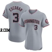 Alcides Escobar Men's Washington Nationals Gray Elite Road Jersey