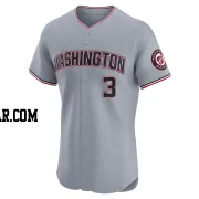 Alcides Escobar Men's Washington Nationals Gray Elite Road Jersey