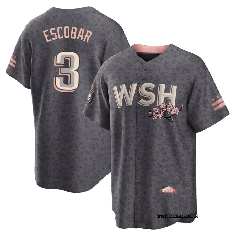 Alcides Escobar Men's Washington Nationals Gray Replica 2022 City Connect Jersey