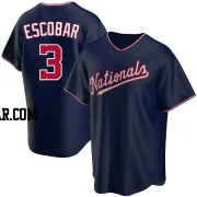 Alcides Escobar Men's Washington Nationals Navy Replica Alternate Jersey