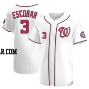 Alcides Escobar Men's Washington Nationals White Authentic Home Jersey