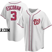 Alcides Escobar Men's Washington Nationals White Replica Home Jersey