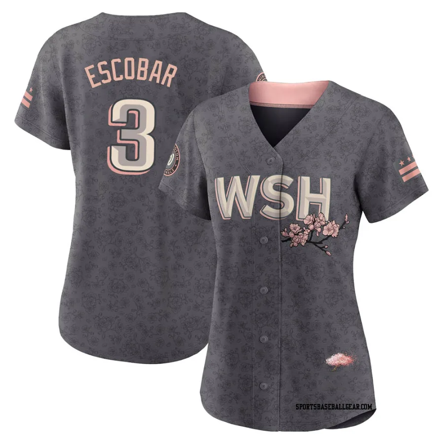 Alcides Escobar Women's Washington Nationals Gray Authentic 2022 City Connect Jersey