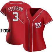 Alcides Escobar Women's Washington Nationals Red Authentic Alternate Jersey