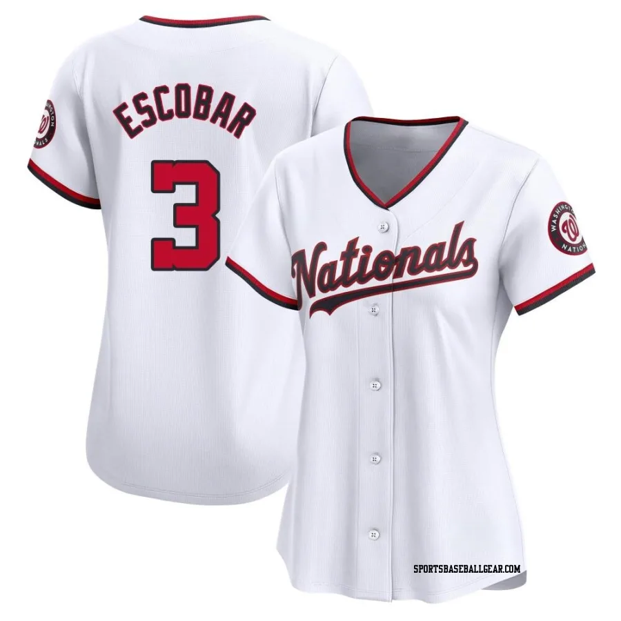 Alcides Escobar Women's Washington Nationals White Limited Home Jersey