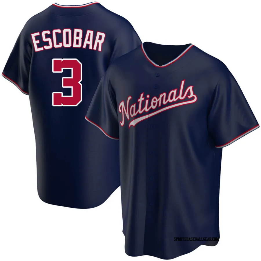 Alcides Escobar Youth Washington Nationals Navy Replica Alternate Jersey