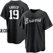 Alec Barger Men's Atlanta Braves Black/White Replica Jersey