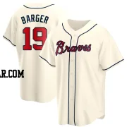 Alec Barger Men's Atlanta Braves Cream Replica Alternate Jersey