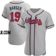 Alec Barger Men's Atlanta Braves Gray Authentic Road Jersey