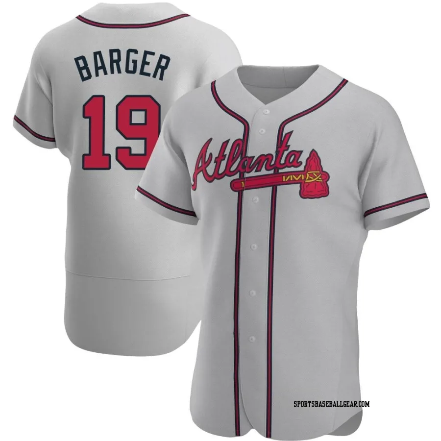 Alec Barger Men's Atlanta Braves Gray Authentic Road Jersey