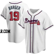 Alec Barger Men's Atlanta Braves White Replica Home Jersey