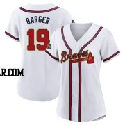 Alec Barger Women's Atlanta Braves Gold Authentic White 2022 Program Jersey