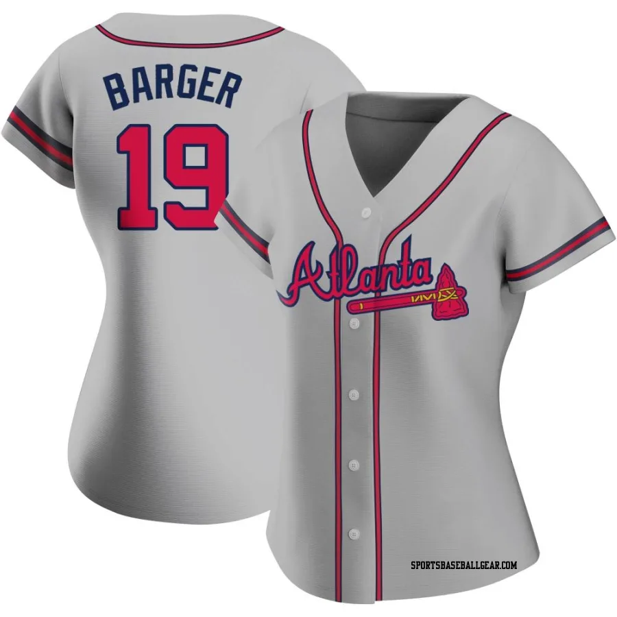 Alec Barger Women's Atlanta Braves Gray Replica Road Jersey