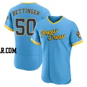 Alec Bettinger Men's Milwaukee Brewers Blue Authentic Powder 2022 City Connect Jersey