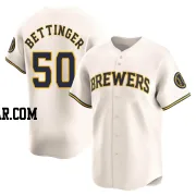 Alec Bettinger Men's Milwaukee Brewers Cream Limited Home Jersey