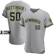 Alec Bettinger Men's Milwaukee Brewers Gray Authentic Road Jersey