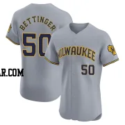 Alec Bettinger Men's Milwaukee Brewers Gray Elite Road Jersey