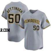 Alec Bettinger Men's Milwaukee Brewers Gray Limited Away Jersey