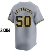 Alec Bettinger Men's Milwaukee Brewers Gray Limited Away Jersey