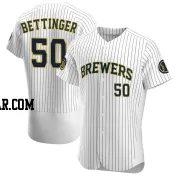 Alec Bettinger Men's Milwaukee Brewers White Authentic Alternate Jersey