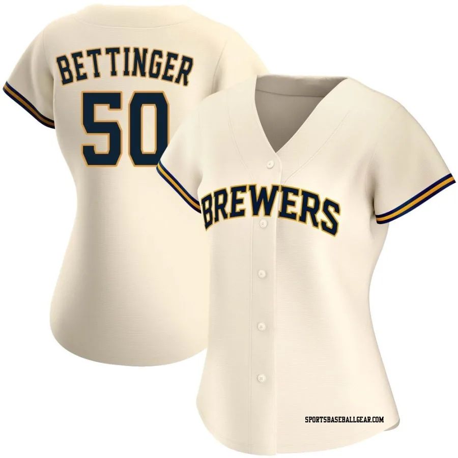 Alec Bettinger Women's Milwaukee Brewers Cream Authentic Home Jersey