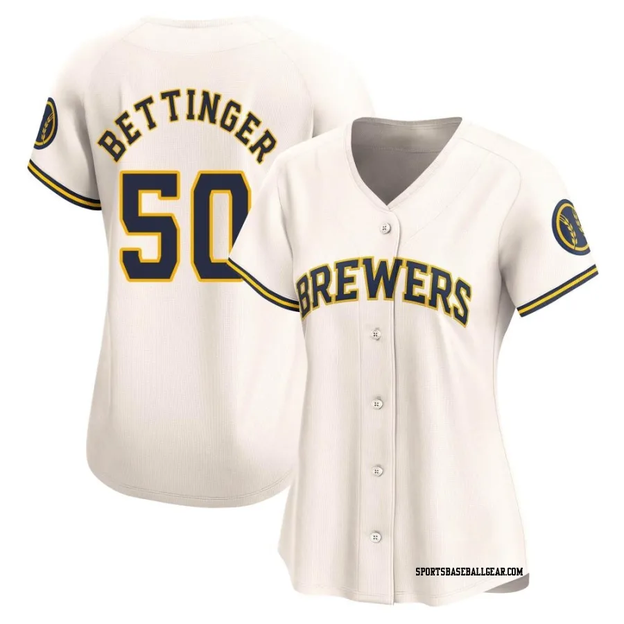 Alec Bettinger Women's Milwaukee Brewers Cream Limited Home Jersey