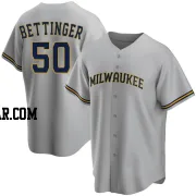 Alec Bettinger Youth Milwaukee Brewers Gray Replica Road Jersey