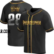 Alec Bohm Men's Philadelphia Phillies Black Golden Replica Alternate Jersey