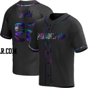 Alec Bohm Men's Philadelphia Phillies Black Holographic Replica Alternate Jersey