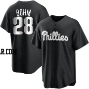 Alec Bohm Men's Philadelphia Phillies Black/White Replica Jersey