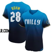 Alec Bohm Men's Philadelphia Phillies Blue Elite 2024 City Connect Jersey