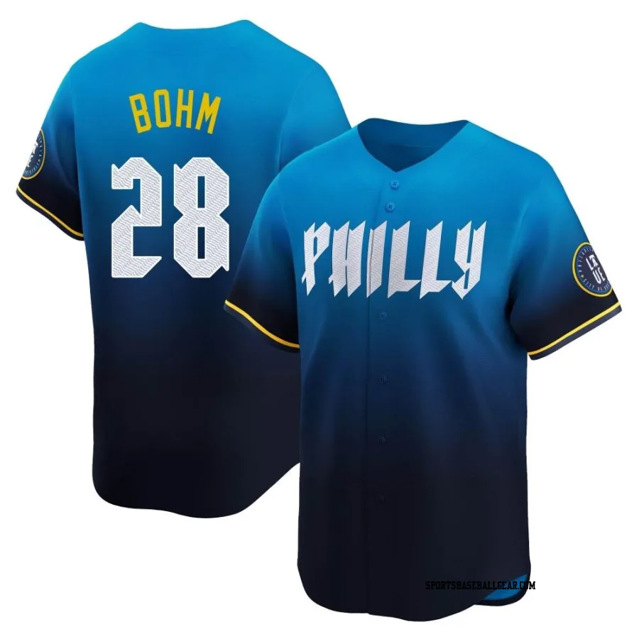 Alec Bohm Men's Philadelphia Phillies Blue Limited 2024 City Connect Jersey