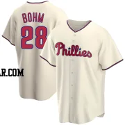 Alec Bohm Men's Philadelphia Phillies Cream Replica Alternate Jersey