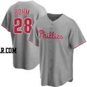 Alec Bohm Men's Philadelphia Phillies Gray Replica Road Jersey