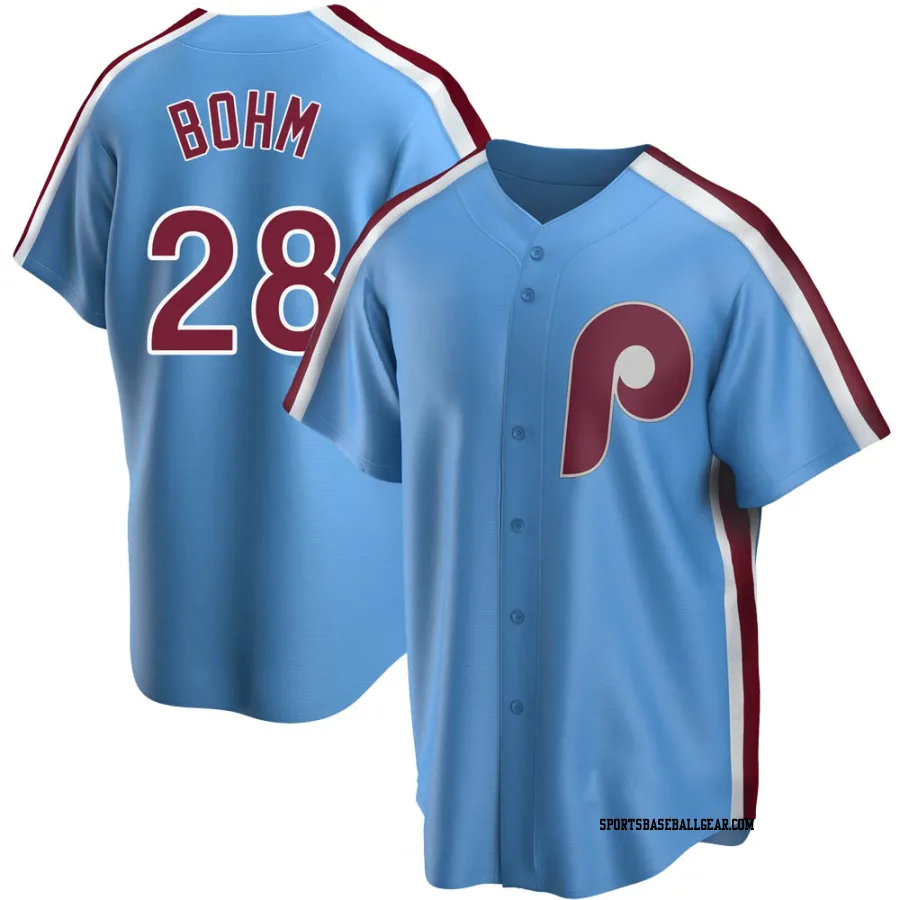 Alec Bohm Men's Philadelphia Phillies Light Blue Replica Road Cooperstown Collection Jersey